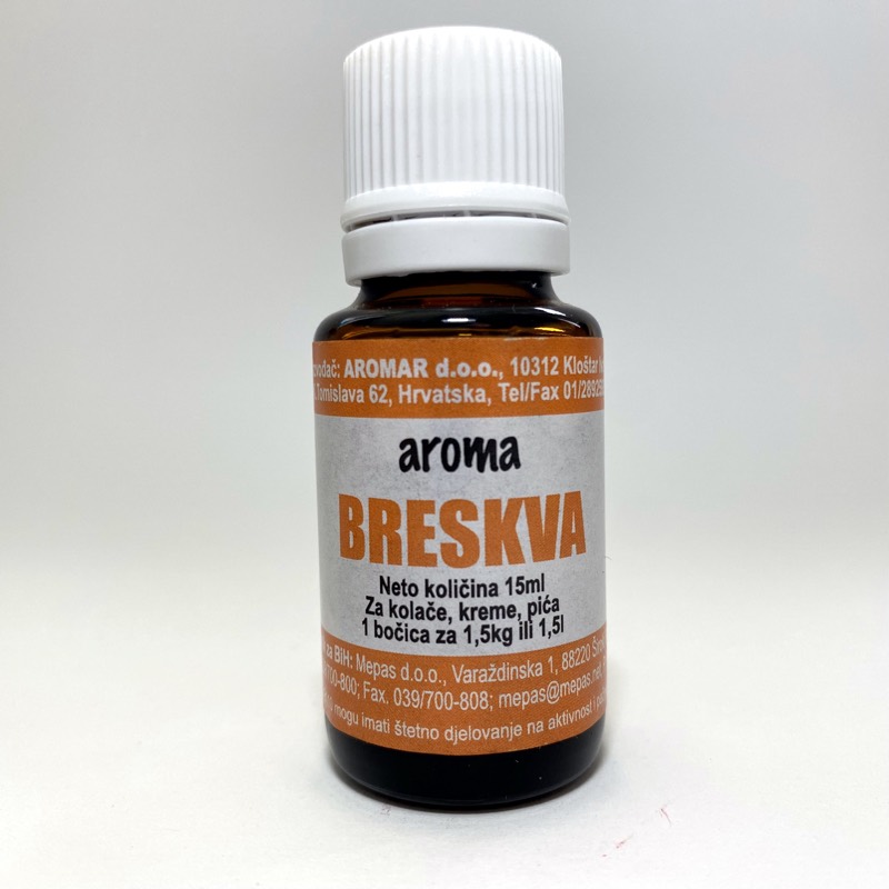 Aroma breskva — staklena bočica od 15 ml