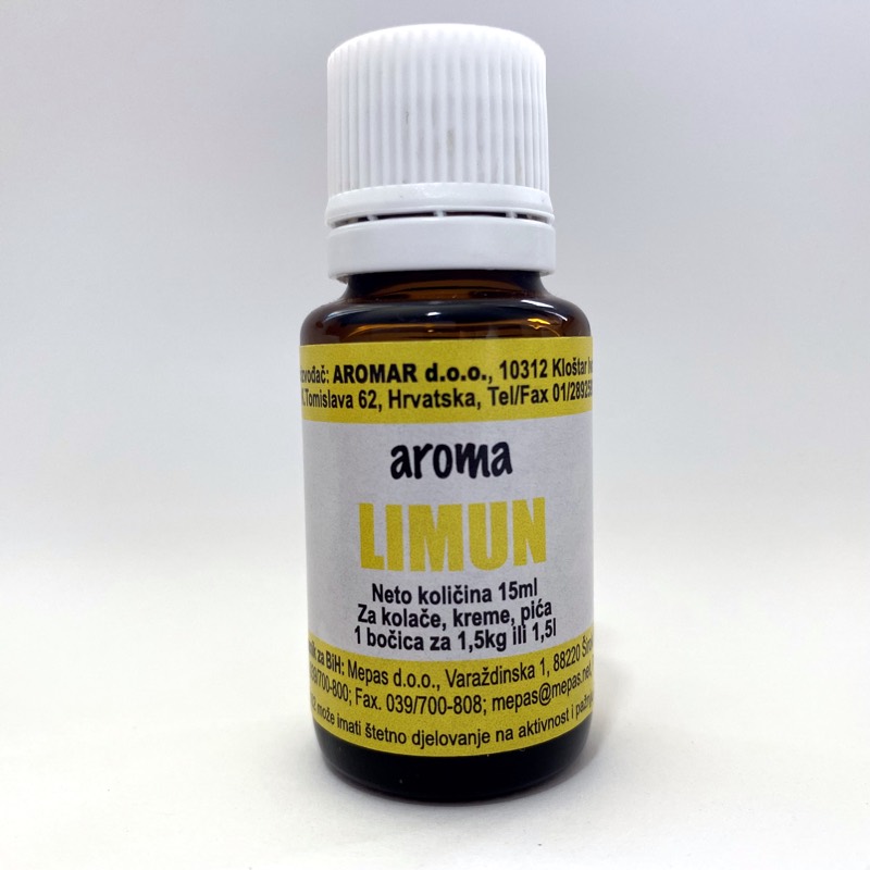 Aroma limun — staklena bočica od 15 ml