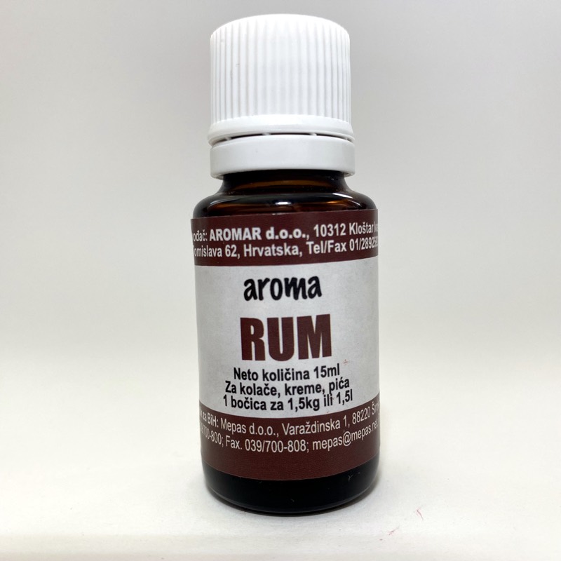 Aroma rum — staklena bočica od 15 ml