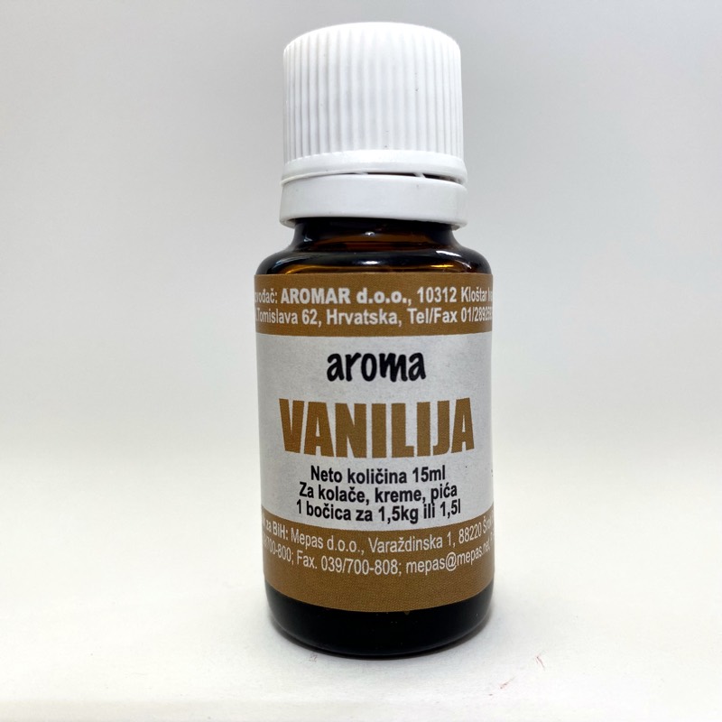 Aroma vanilija — staklena bočica od 15 ml